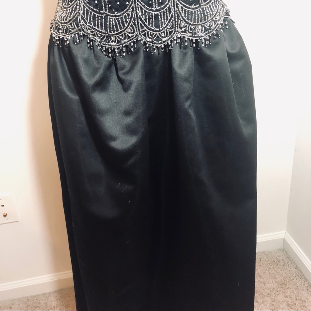 Jovani Black Beaded Strapless Prom Gown - Picture 4 of 7